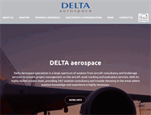 Tablet Screenshot of delta-aerospace.com